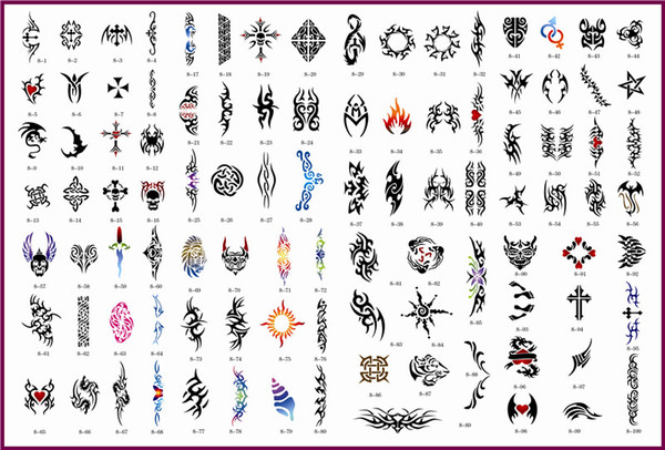 Wholesale- Template tattoo golden phoenix NO.08 airbrush tattoo stencils 100pcs Totem theme picture