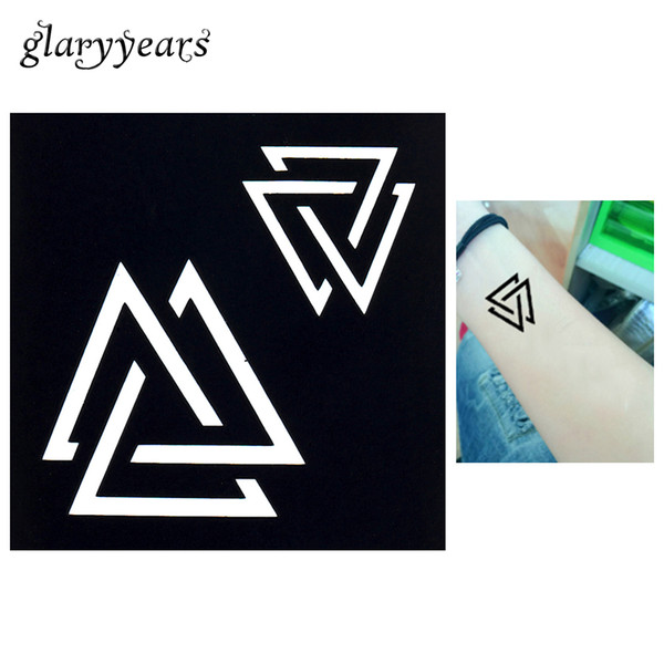Wholesale-1 PC Women Makeup Body Henna Tattoo Stencil Art Painting Geometric Pattern Design Hollow DIY Glitter Tattoo Template Sticker G78