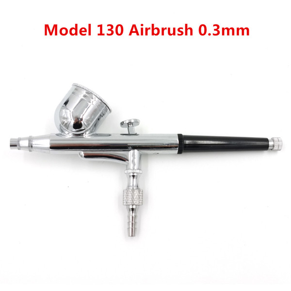 Model 130 New 0.3mm Air Brush Mini Paint Spray Gun Dual Action Airbrush Kit 7CC Cup Cake Decorating Paint Tool