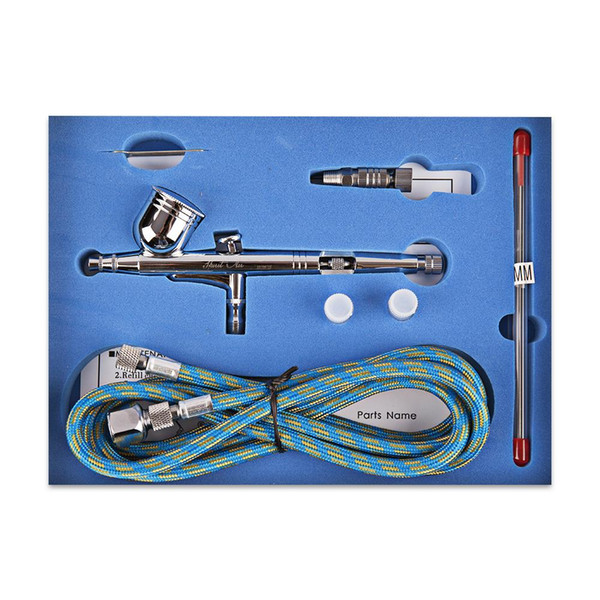 SP130KTG Gravity Feed Dual Action Trigger Airbrush Kit 0.2mm 0.3mm 0.5mm Needle Spray Gun Art Painting Air-Paint Control