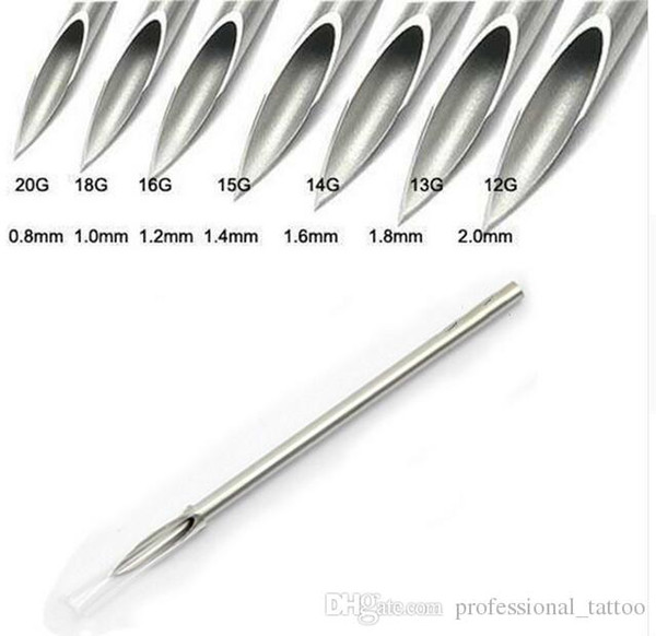 100PCS Piercing Needles Mixed 12G 14G 16G 18G 20G Sterile Disposable Body Piercing Needles For Ear Nose Navel Nipple