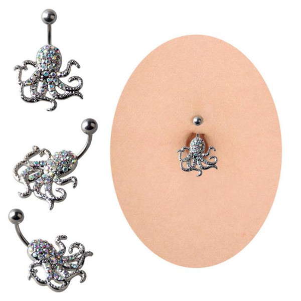 New Fashion Navel Piercing Octopus Bell Button Rings Navel Body Belly Piercing Body Jewelry for Women