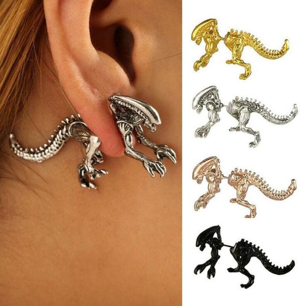 Cross border new European and American stereotactic dinosaurs ear pierced earring ear pierced ear studs