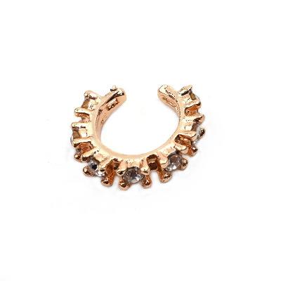 1pc Crystal Fake Septum Clicker Ring Hanger Clip On Non Piercing Zircon Nose Ring Hoop Fake Nose Piercing Body Jewelry