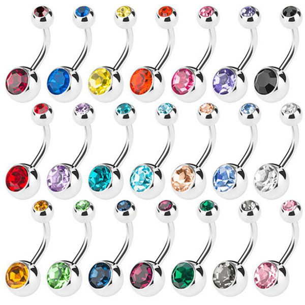 Wholesale 100pcs/lot Belly Piercing Stud Fashionable Stainless Steel Belly Beauty Accessory Flourescence Body Jewellery For Women