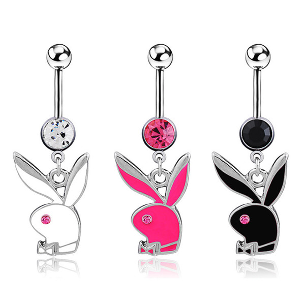 Fashion Piercing Navel Surgical Steel Navel Belly Button Ring Cute Animal Piercing Navel Nail Body Piercing Jewelry