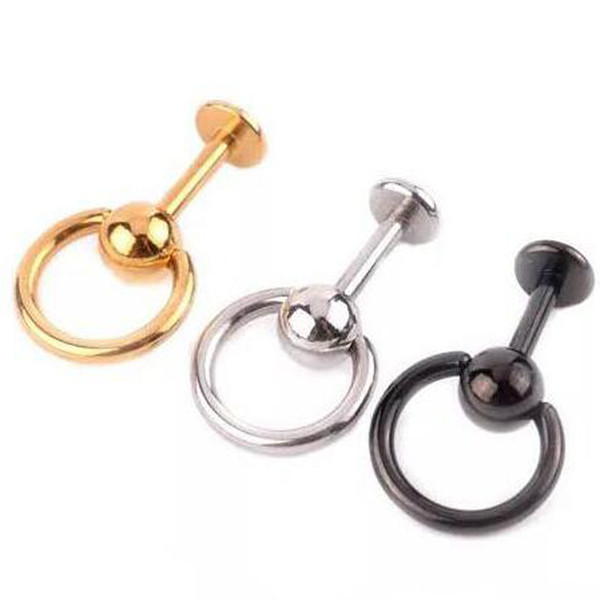 Nose Ring Lip Slave Ring Earring Ear Stud Stainless Steel Ball Tragus Ear Piercing Helix Body Jewelry