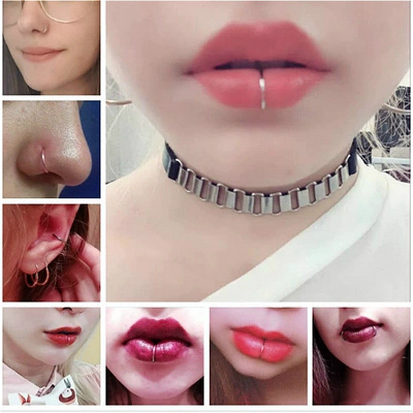 Falso Anillo De La Nariz De Labio Anillo C Clip Kylie Labio Piercing Burun Anillos En La Nariz De Aro Mujeres Neuspiercing Joyería