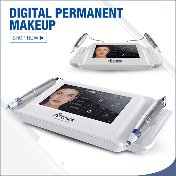 Digital tattoo permanent make up machine Auto Micrneedle System for eyebrow eyeliner lip Artmex V8 Free shipping