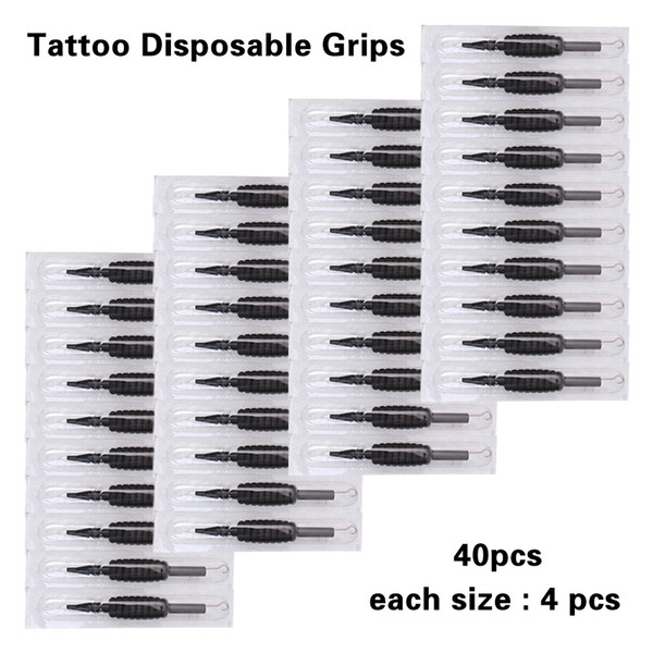 Beginner Supplies 40 Sterile Disposable Tattoo Needle with Tube Grip Tip Mix Sizes Tattoo Kit from US warehouse