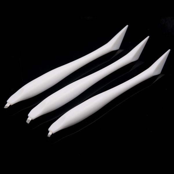 50Pcs Sterilized Disposable Microblading Pen Manual Tattoo Tebori Blade Eyebrow Pen Handtools With 12U/18U/7F/12F Needles