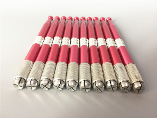 10pcs Manual Cosmetic Eyebrow LIps eyeliner Pen Machine Cosmetics permanent makeup red colors