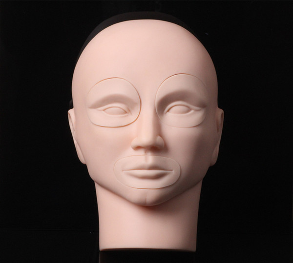 tattoo practice skin permament makeup cosmetic tattoo training mannequin head with 2pcs eyes + 1pcs lip