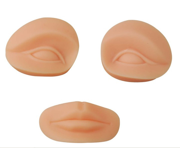 Free Shipping High Quality Tattoo Practice Skin Rubber Eyebrow/Lip Practice Mould 10 Sets/Lot for Tattoo Embroidery Beginner