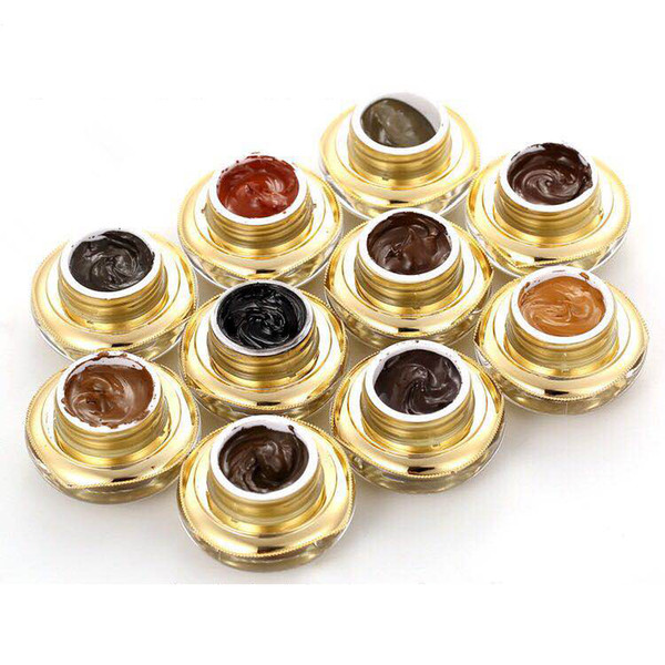 10PCS/Lot Top Quality Eyebrow Microblading Tattoo Paste for Semi Permanent Eyebrow Tattoo Makeup 11 Colors for Option Free Shipping