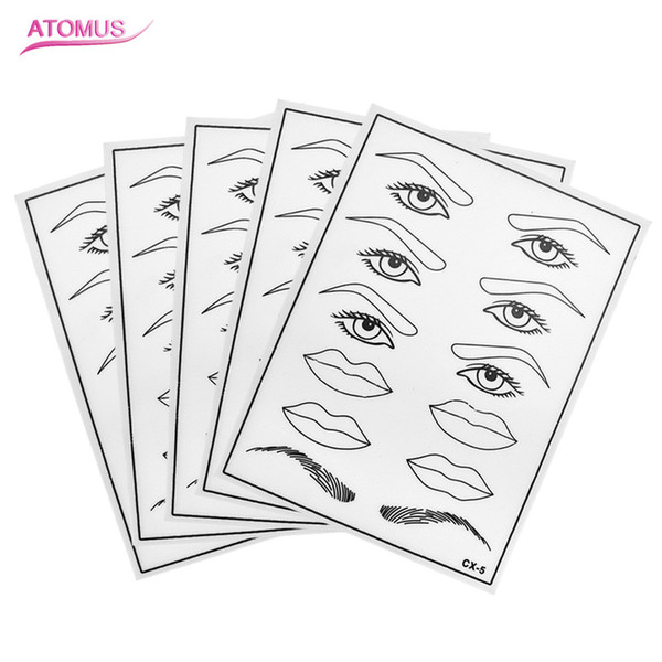 5pcs Permanent Eyelid Eyebrow Lip Makeup Tattoo Practice Skin For Beginners Experienced Artists Permanent Makeup Tattoo Practice Natural