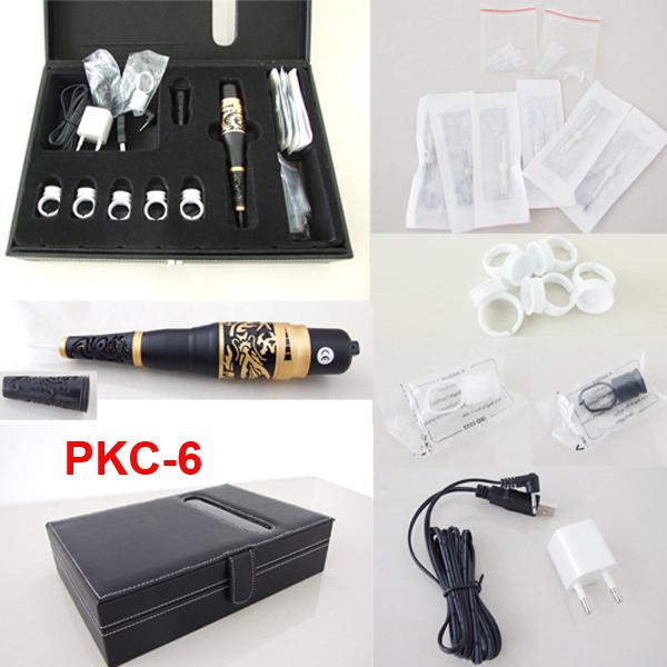 Permanent Makeup Kits Cosmetic Tattooing Supply Including Eyebrow Machine Needles Tips Rectangle Case PKC