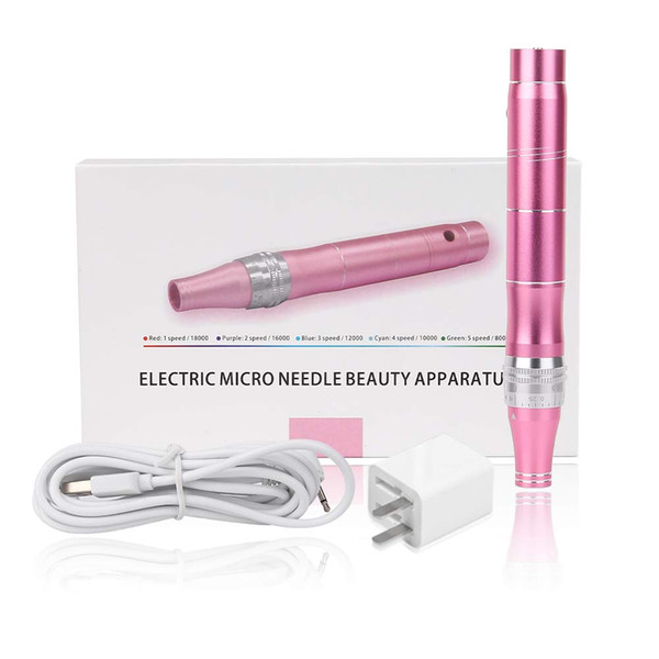 Electric Derma Pen 0.25mm-2.0mm Adjustment Auto Micro Needle Roller Pen Anti Aging Skin Therapy Device -Rechargeable Wireless -skin pen