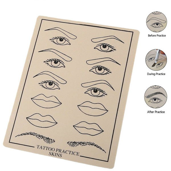 10 pcs Skin Silicone Sheet Eyebrow Lip Permanent Makeup Tattoo Practice flexible for more authentic tattooing experience