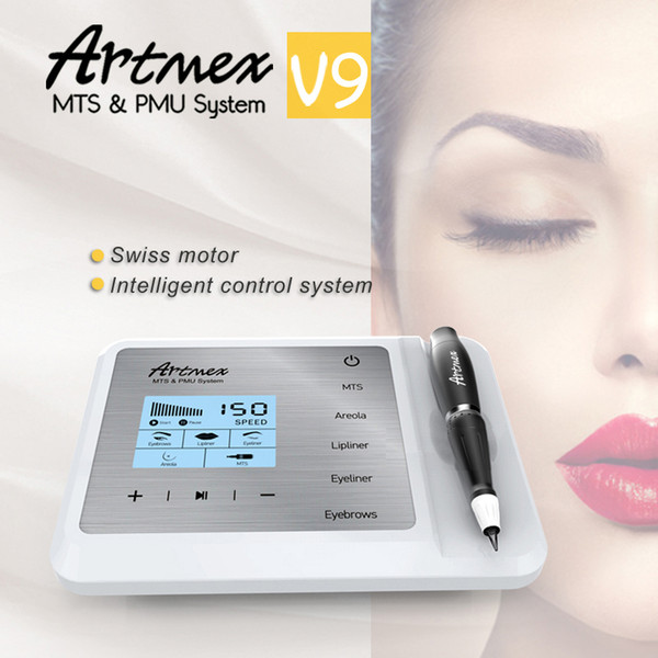 Artmex V9 Professional semi permanent makeup machine Tattoo kits MTS PMU System Derma Pen Eyebrow lip tattoo pen 11 speeds