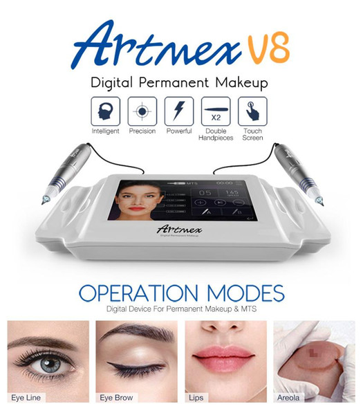 top quality Digital tattoo permanent make up machine Auto Microneedle System for eyebrow eyeliner lip Artmex V8