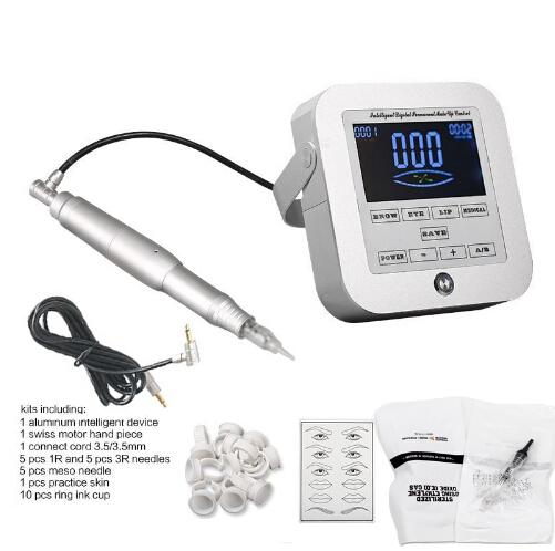 tattoo machine kit intelligent digital eyebrow lip tattoo permanent makeup machine kit device Swiss motor rotary gun