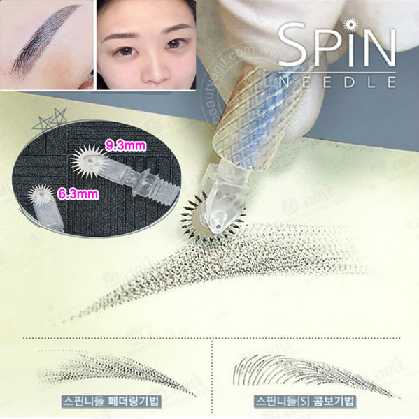 2019 NEW 20Pcs New Roller Microblading Needles Permanent Makeup Fast Coloring Fog Shading Needles Unverisal for Manual Pens