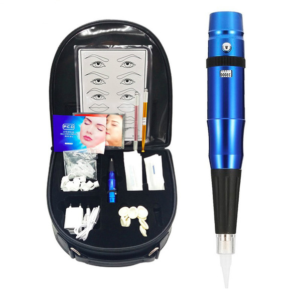 Permanent Eyebrow Makeup Complete Tattoo Machine Pen Kit With Practice Skin, Aftercare Numb Cream Accessories For Lip Eye liner