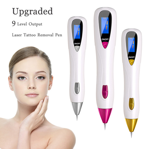 Skin Care Laser Makeup Pen Mole Tattoo Freckle Removal Device LCD Sweep Spot Mole Removing Wart Corns Dark Spot Remover Salon Beauty