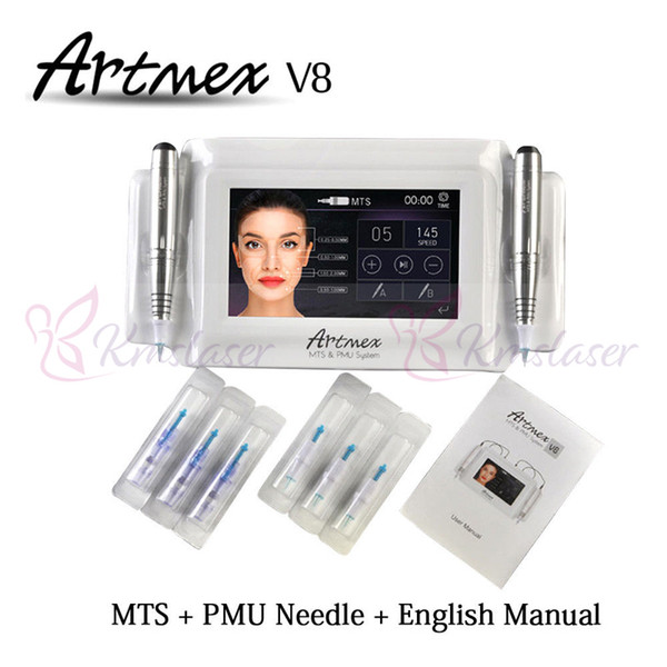 Permanent Makeup Equipment Machine Digital Artmex V8 Cosmetic Tattoo Gun Eyebrow Lip Rotary Double Pen Touch Screen MTS PMU System