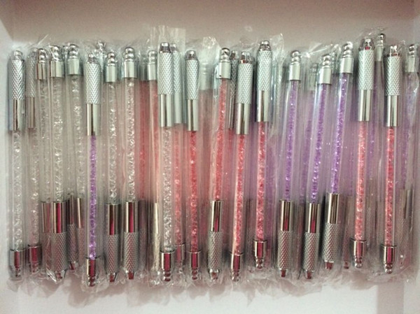 5pcs Professional Crystal Manual Pen Tattoo Permanent Makeup Eyebrow Pen 3D Microblading Embroidery Pen