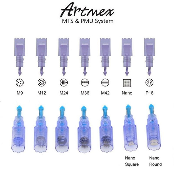 Disposable MTS Needle Cartridge for Artmex V8 V6 V3 semi permanent makeup machine Derma pen Microneedle M9 M12 M24 M36 M42 Nano Needles