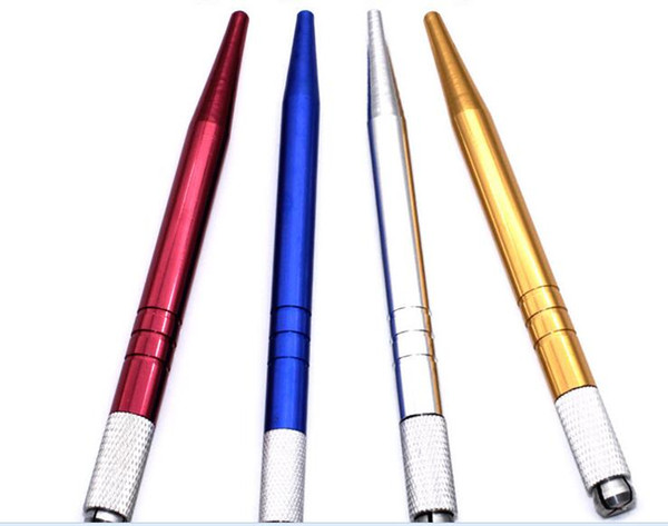 Silver Brand Alloy Professional Permanent Makeup Manual Pen 3D Eyebrow Embroidery Handmade Tattoo MicroBlading Pen