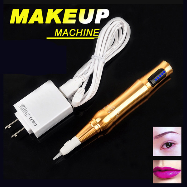 2017 Professional Permanent Makeup Machine Pen Electric Eyebrow Lips Tattoo Machine Needles Tips Tools