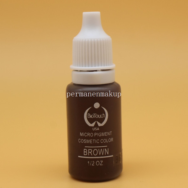 2 pcs BROWN Permanent Makeup Micro pigments Biotouch 1/2oz 15ml Tattoo Ink For Eyebrow Lip Tattoo Cosmetic