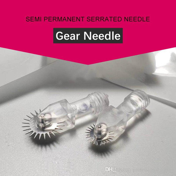 50 pcs Semi permanent makeup serrated needles Eyebrow Tatoo gear pin diameter 7mm or 10mm For 3D Embroidery Manual Tattoo Pen