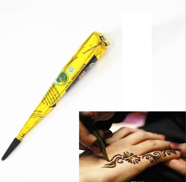 Black Indian Henna Tattoo Paste Body Art Paint Mini Natural Henna Paste for Body Drawing Temporary Draw On Body By Yourself 300 pcs DHL