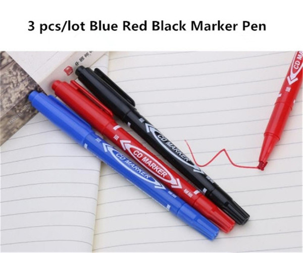 3 PCS Marker Pens Skin Marker Pen Scribe Tool permanent Tattoo Supplies Accessories Good Waterproof Ink Thin Nib Crude Nib New Portable