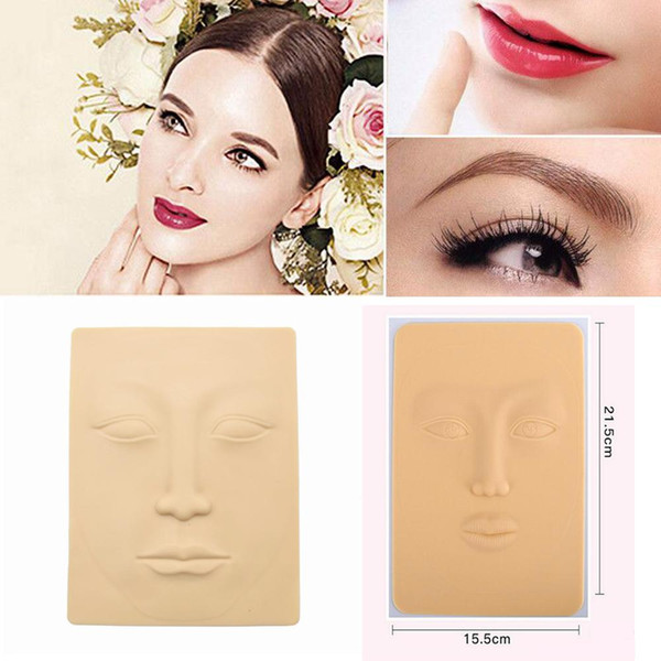 3D Silicone Permanent Makeup Skin Lip Eye Eyebrow Makeup Tattooing Fake Training Practice Skin Face Training Tool