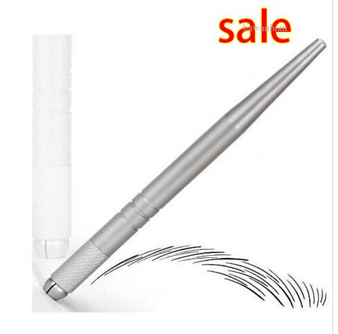 100Pcs silver professional permanent makeup pen 3D embroidery makeup manual pen tattoo eyebrow microblade free shipping