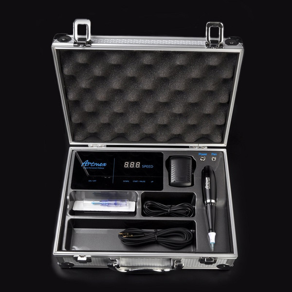 Digital Tattoo Pen Permanent Makeup Machine Artmex V3 Aluminum Box Professional Eyebrow Make up&Lip Rotary Tatoos Machine