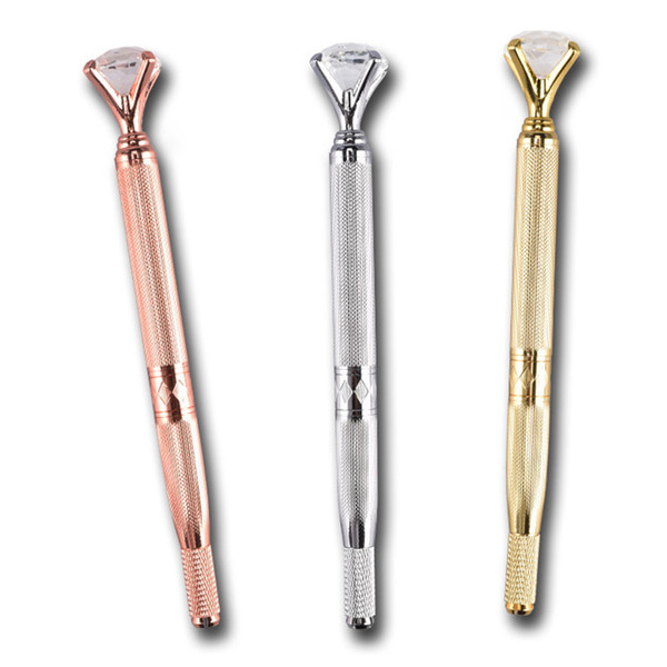 Tebori Microblading Eyebrow Manual Pen Tattoo Machine For Permanent Makeup Eyebrow Lip Munsu Tebori With Crystal Diamond