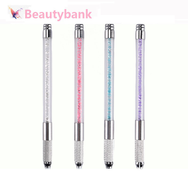 Cosmetic Manual Tattooing Pen for Eyebrow Permanent Makeup Brow Treatment Tool Single Head Crystal Fog Microblading Pen