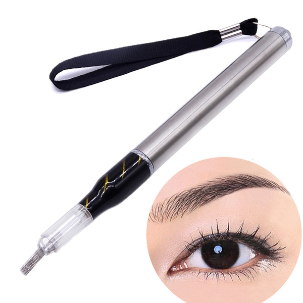 Manaul Permanent Makeup Embroidery Tool For All Type Needles Microblading Eyebrow Tattoo Pen Machine With Light