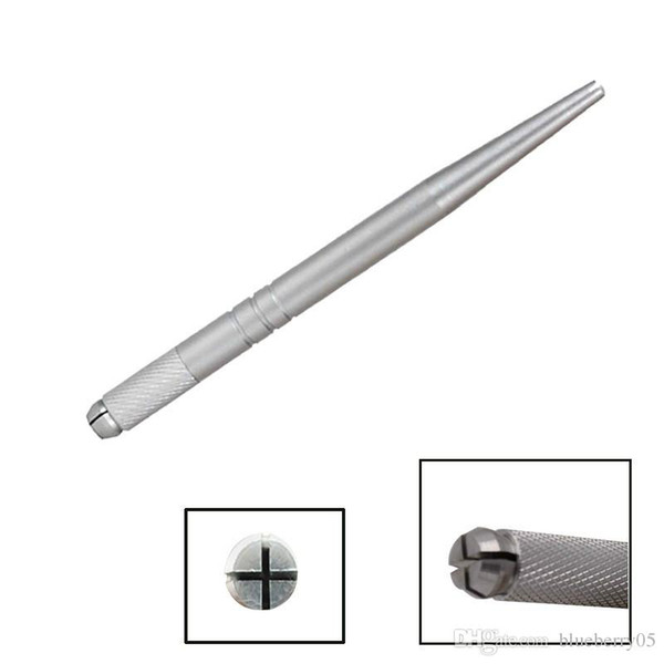 Wholesale Hot sale 10Pcs silver professional permanent makeup pen 3D embroidery makeup manual pen tattoo eyebrow microblade