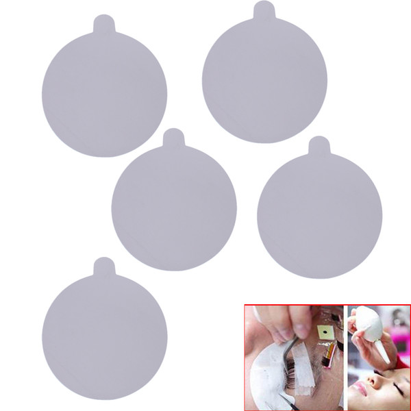 6pcs/sheets 100sheets/Bag Disposable Eyelash Glue Holder Pallet Eyelash Extension Glue Pads Stand on Eyelash Jade Stone L Size 5cm