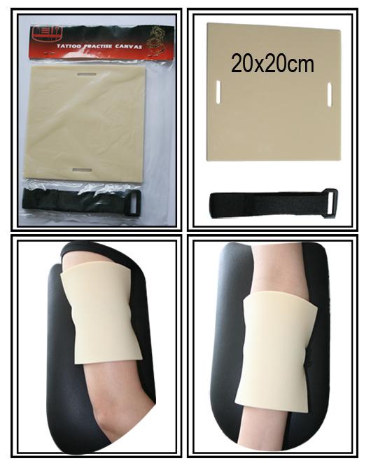 20x20cm New imitation Arm-hold Tattoo Practice Skin With Black Band For Tattoo Gun Needle Ink Tips Grips Kits