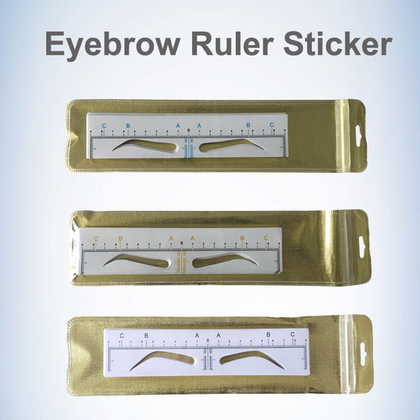 Disposable Microblading Eyebrow Ruler Sticker Tattoo Accessories Permanent Makeup Measurement Tool Shaping Eyebrow Template Stencils Supply