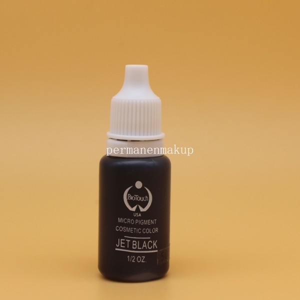 2 pcs JET BLACK Permanent Makeup Micro pigents Biotouch 1/2oz 15ml Tattoo Ink For Eyebrow Lip Tattoo Cosmetic