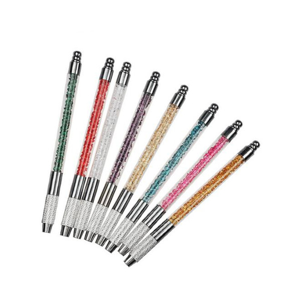 Permanent Makeup Pen Singel Head professional Fog Pen Tattoo Pen Crystal Handmade Eyebrow Eight Colors Selection